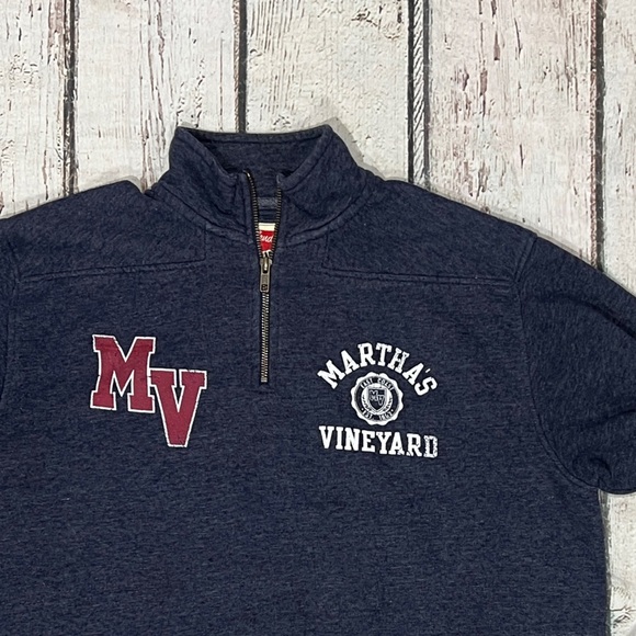 Martha's Vineyard League Travel Tourism Destination Retro Blue Sweatshirt - Picture 3 of 6
